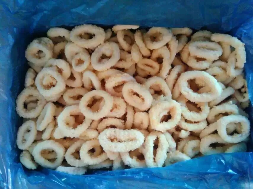 Delicioso marisco congelado Venta caliente de suministro de fábrica de empanadas fritas/squid/anillo de calamares