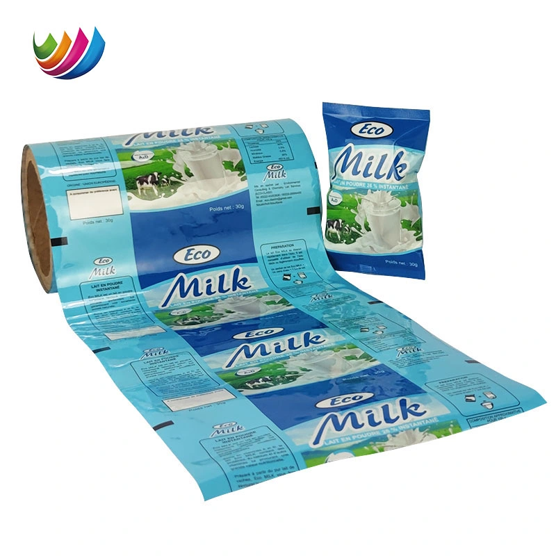 Sac de lait de soja en poudre alimentaire emballé dans un sachet en plastique souple scellé à chaud avec feuille d'aluminium laminée personnalisée en gros.