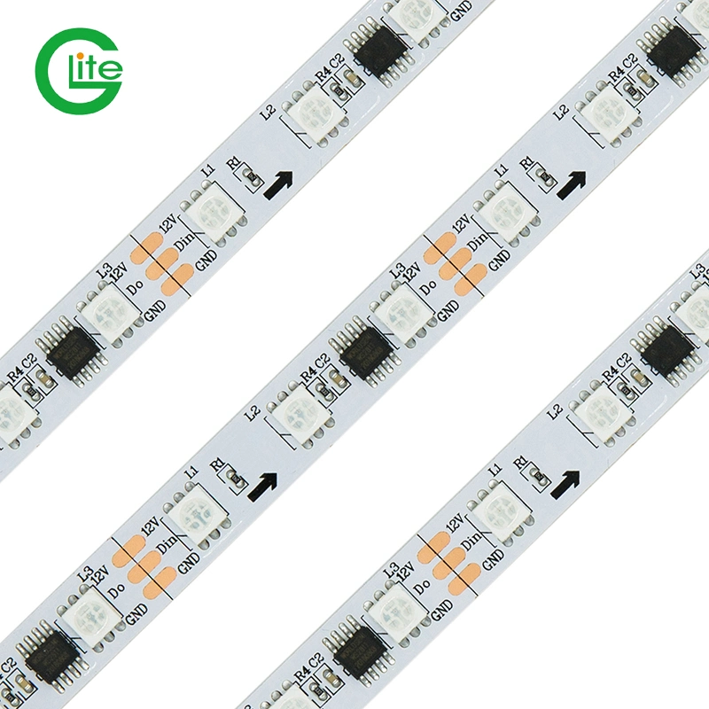 Marcação RoHS Ucs Digital1903 tira RGB LED endereçável endereçável 12V WS2811 Pixel