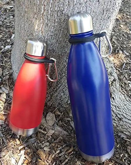 750ml 260ml Stainless Steel Cola Water Bottle Accessories Silicone Carrier with Carabiner Stainless Holder