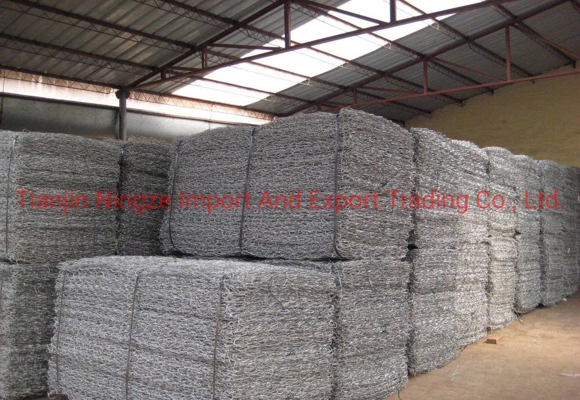 2 m * 0,5 m * 1 m 7 cm * 14 cm caixa de gabião galvanizada Gabion malha de Gabion Bakset retenção Parede Gabion