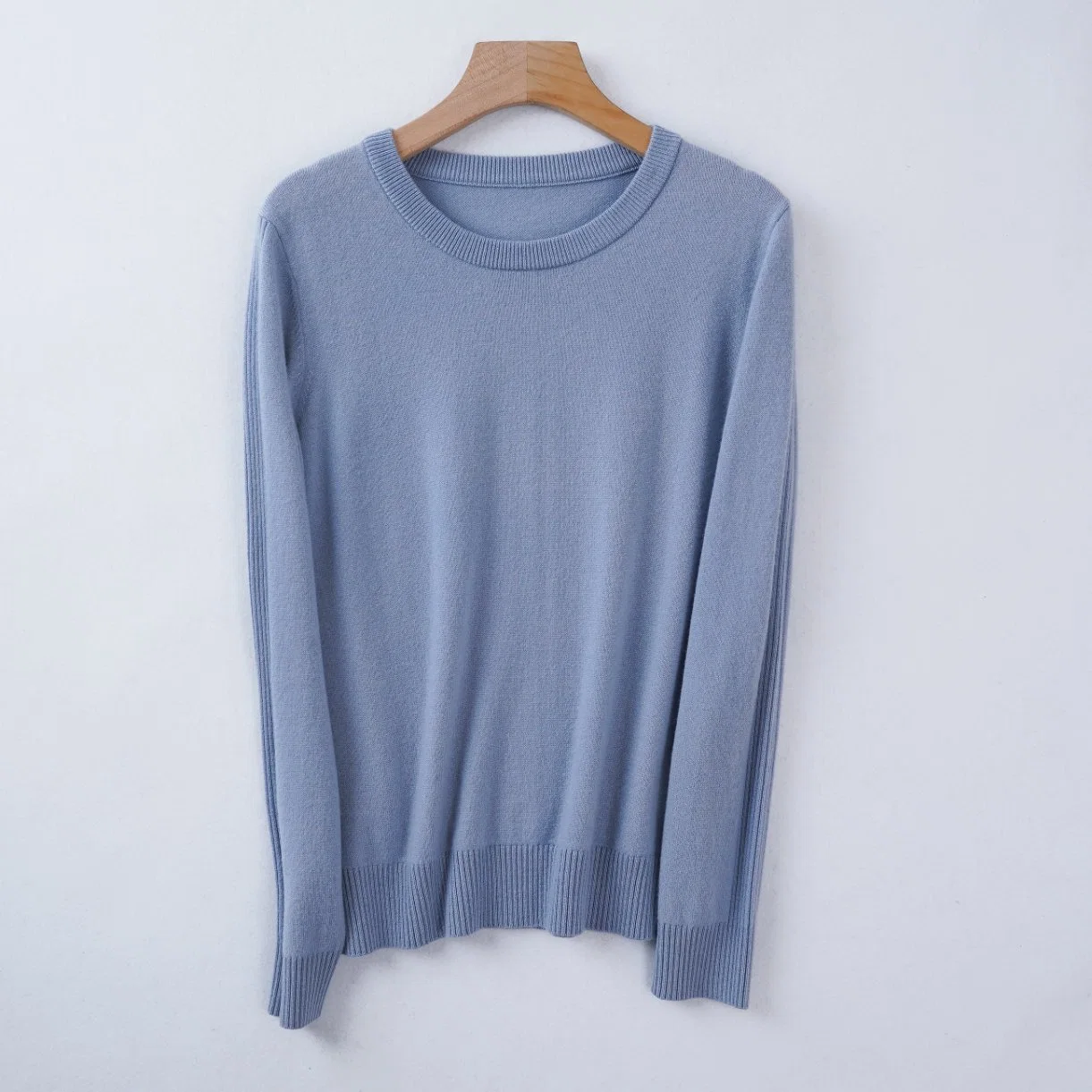 New Arrival Women Classic Fashion Round Neck Wool Cashmere Pullover Sweater