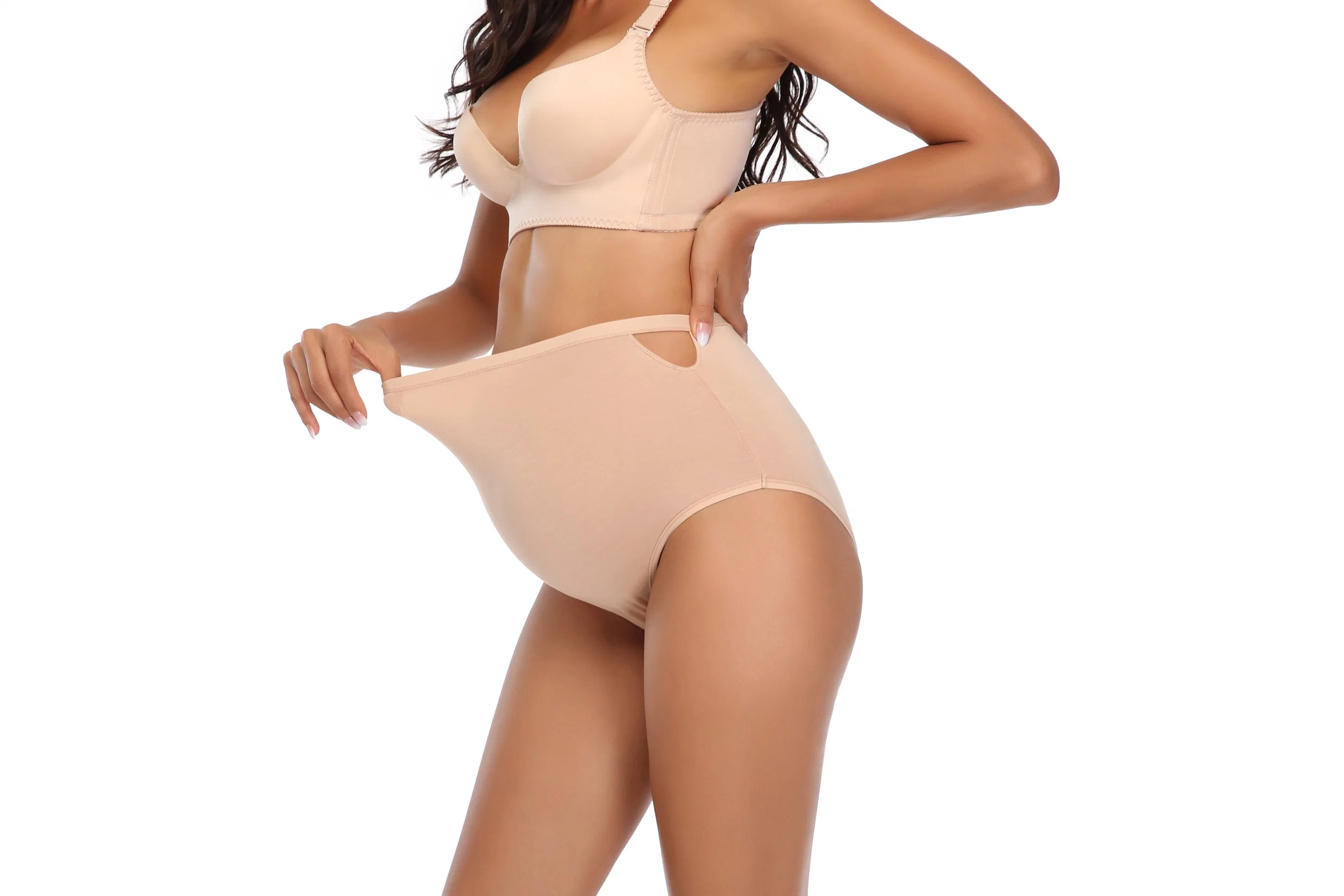 Calcinhas para grávidas com tecido macio de modal, roupa íntima feminina para maternidade.