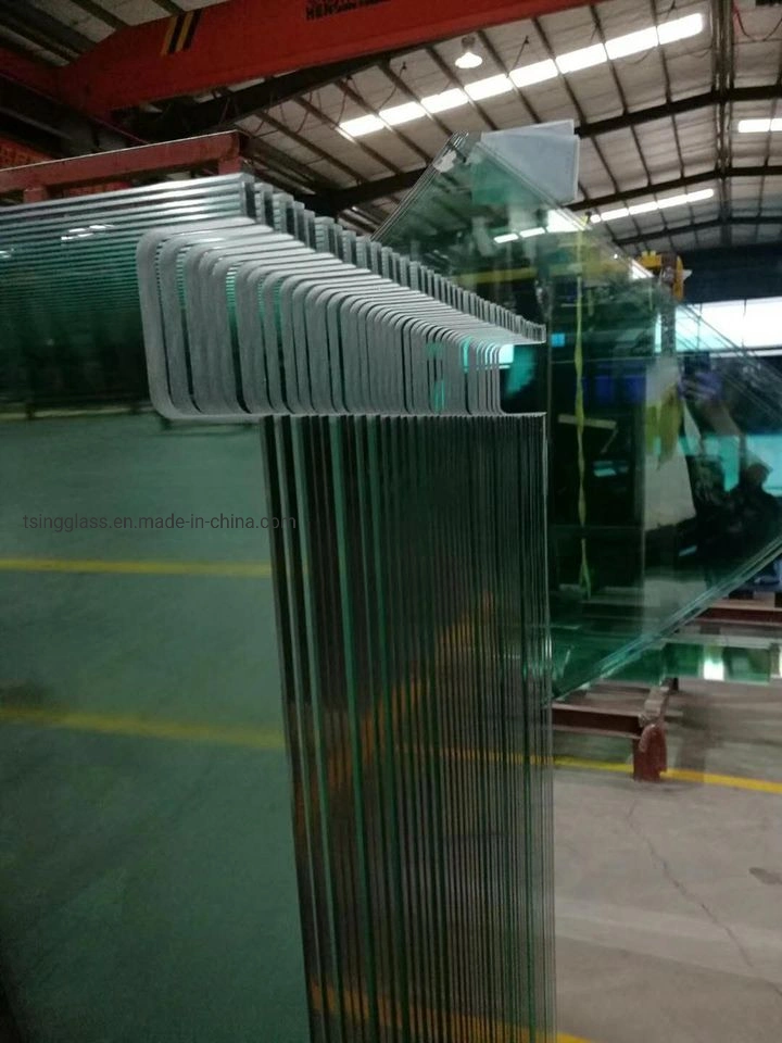 Tempered Glass 4mm/5mm/6mm/8mm/10mm Clear&Tinted Toughened Curved Glass Building Decorative Showcase Elevator Stair Bathroom Glass with CE&CCC&ISO Certificate