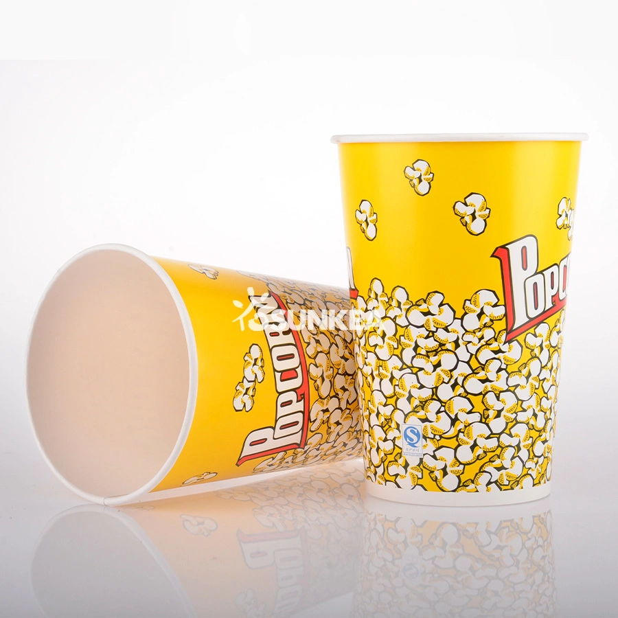 64 Oz Popcorn Buckets Disposable Reusable Printed Movie Theater Popcorn Tub