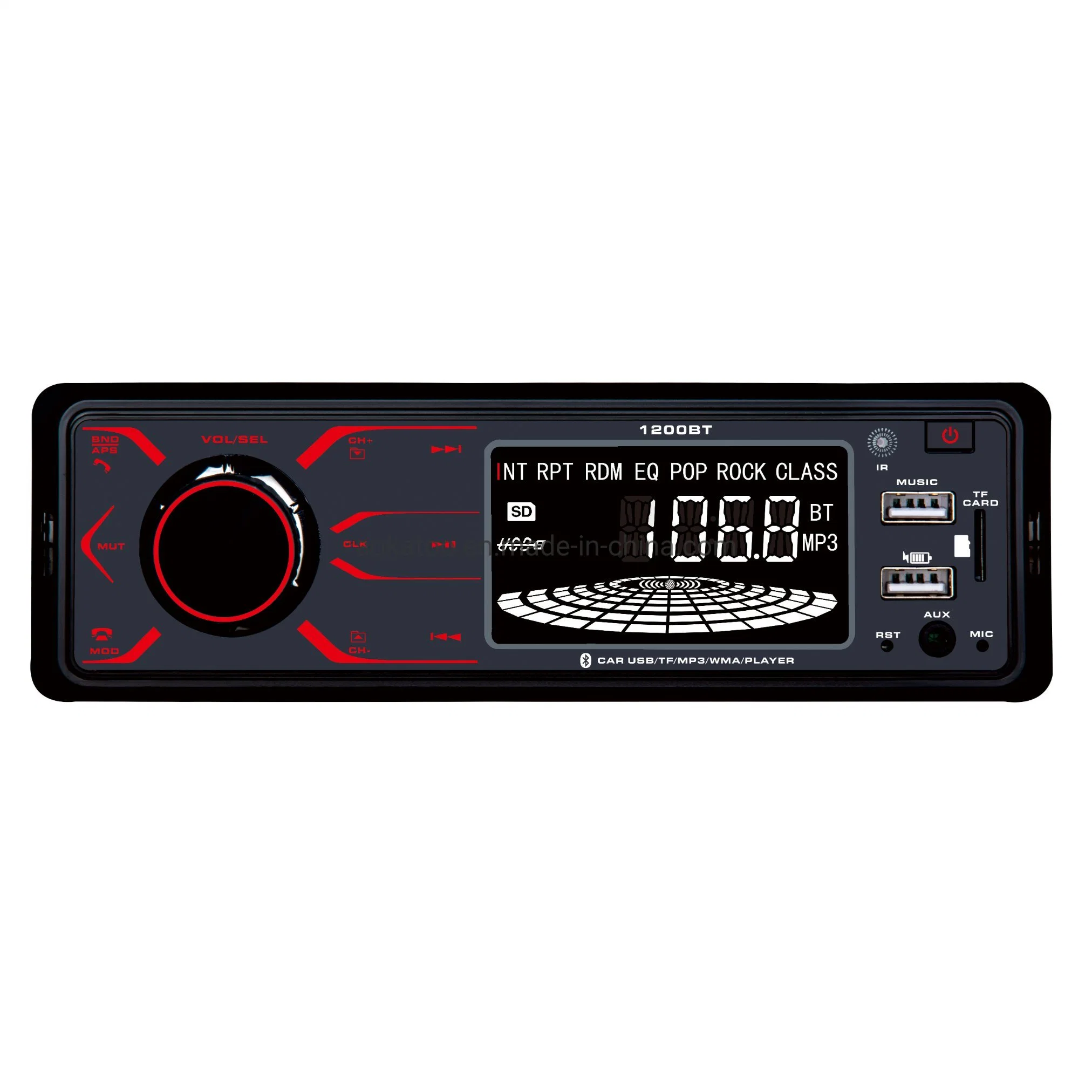 Botón de Car Audio Reproductor de MP3 con Bluetooth FM ISO