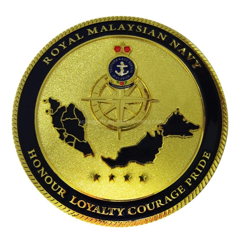 La policía de la Marina Militar de Conmemoración de la Paz Verde Bandera Nacional de oro de recuerdos Challenge Award Coinchina Venta caliente de recuerdos de esmalte y de la Policía Militar Moneda (223)