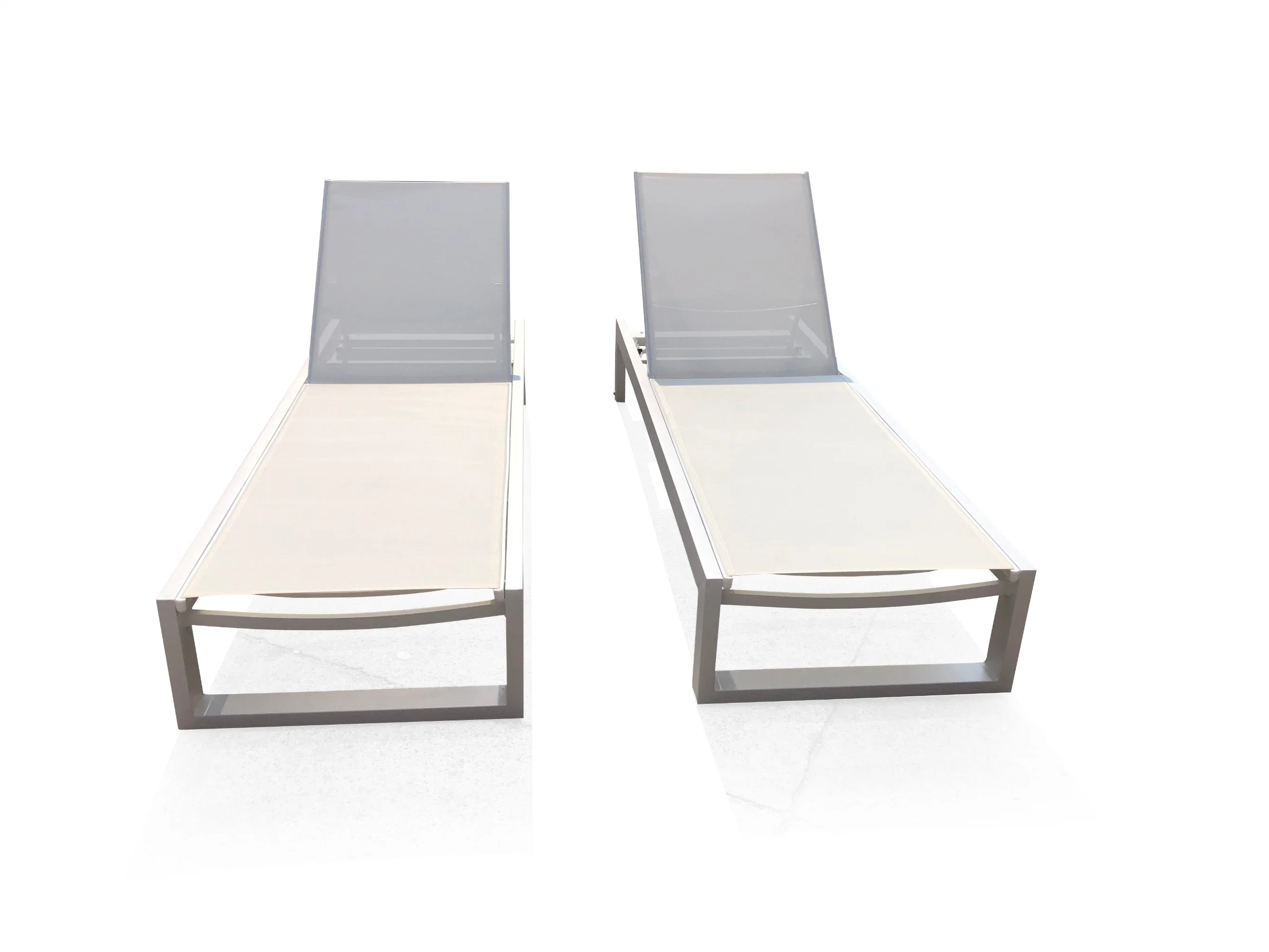 Modern Textilene + Aluminum OEM Foshan Chaise Couch Sun Lounge