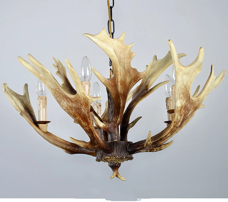 Real Deer Antler Chandelier Horn Ceiling Lamps Light Fixtures (WH-AC-07)