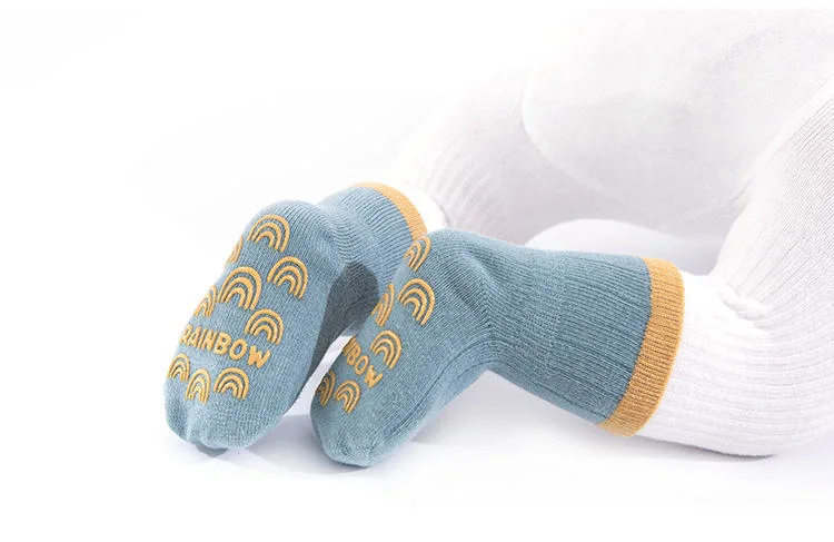 Custom Spring New Soft Cotton Breathable Grip Kid Toddler Socks Cute Cartoon Anti Slip Baby Sock