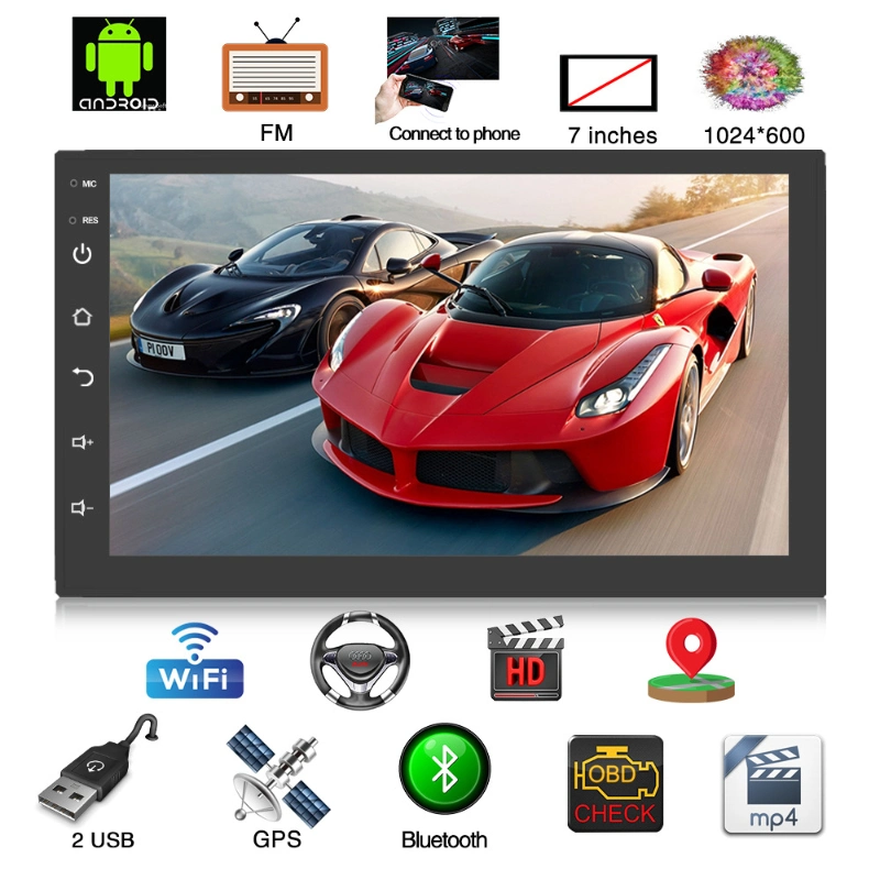 Radio Android double DIN 7 pouces et lecteur audio MP5