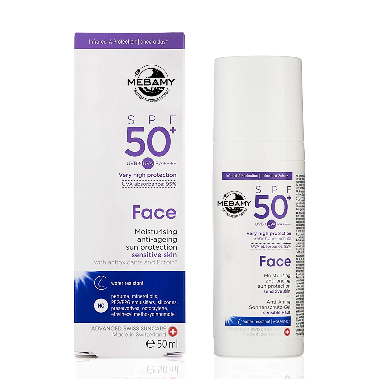 Echte Großhandel/Lieferant Private Label Whitening erfrischende Feuchtigkeitsspendende SPF50 + Anti-UV-Sonnencreme