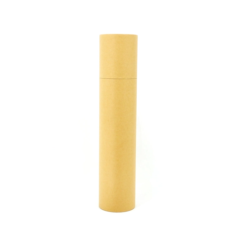 Custom Printing Kraft Top&Bottom Rolled Packaging Paper Tube for Tea