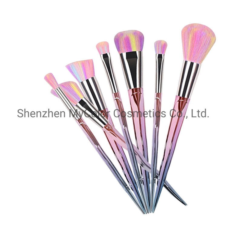 Private Label New 7PCS Cosmetics Makeup Brush Kit Angled Powder Eye Shadow Brushes