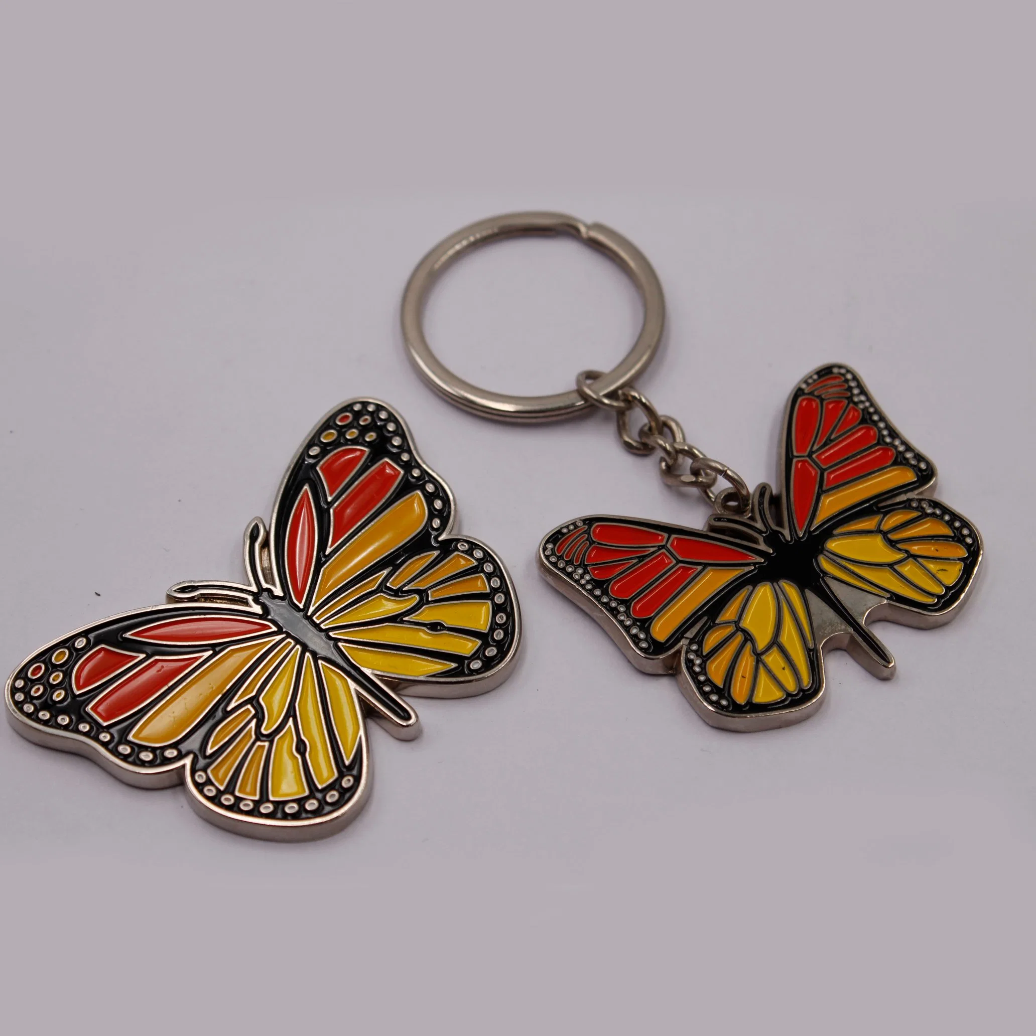 3D Zinc Alloy Custom Forest Animal Gift Beautiful Butterfly Keychain