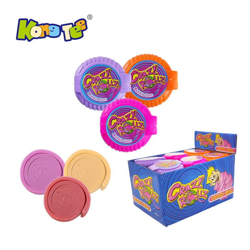 Sabor de fruta rolos longos Crazy Bubble Gum