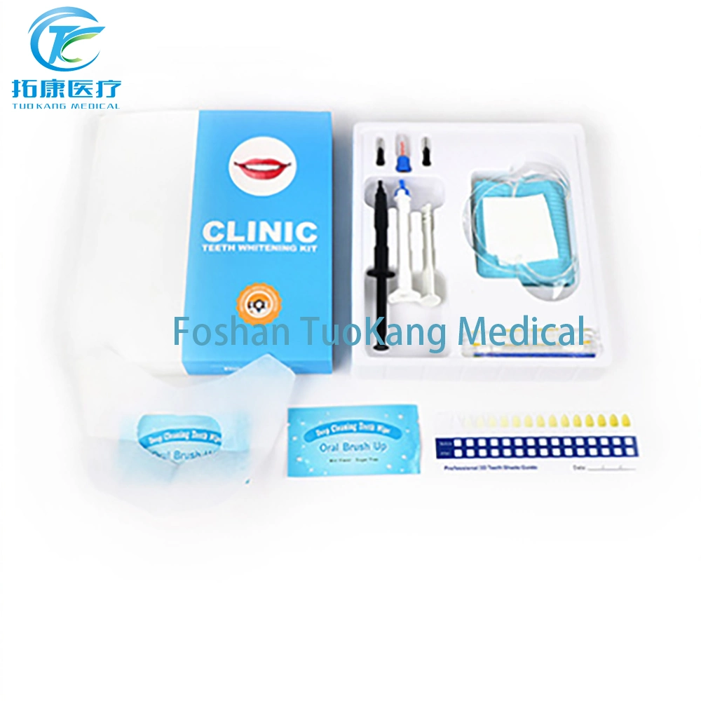 Uma fábrica de Grau Dental Clinic usam o Professional branqueamento dentário Canhão Duplo seringa do kit de gel para clareamento dental a máquina