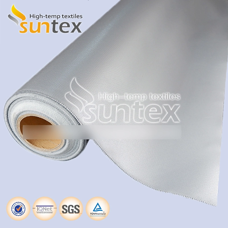 Great Chemical Resistant Single Side Silicone Coated Fiberglass Fabric for Fireproof Removable Insulation Jacket and Cover