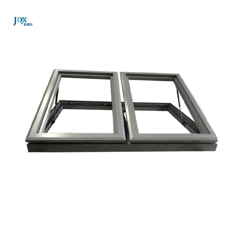 Guangzhou Hurricane Impact Glass UPVC PVC Vinyl Sunroof Flush Sky Roof Window House Commercial Thermal Break Aluminum Clad Wood Awning Windows