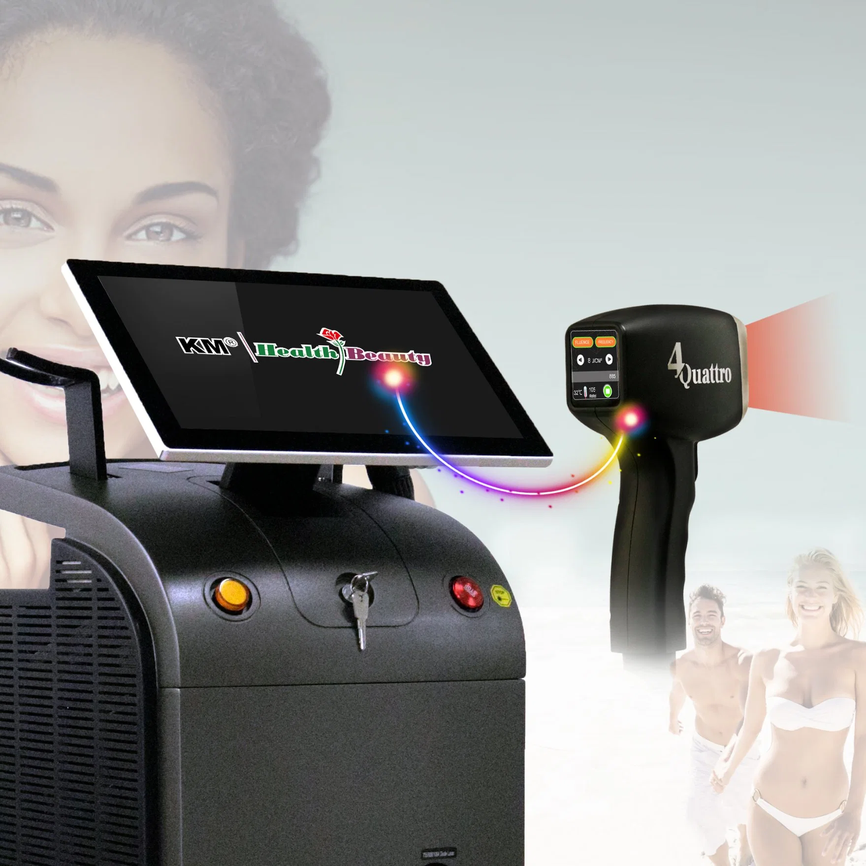 New Technology Android System Support for Multiple Languages Tec Cooling Diode Laser 755 808 1064 Laser Hair Removal Machine