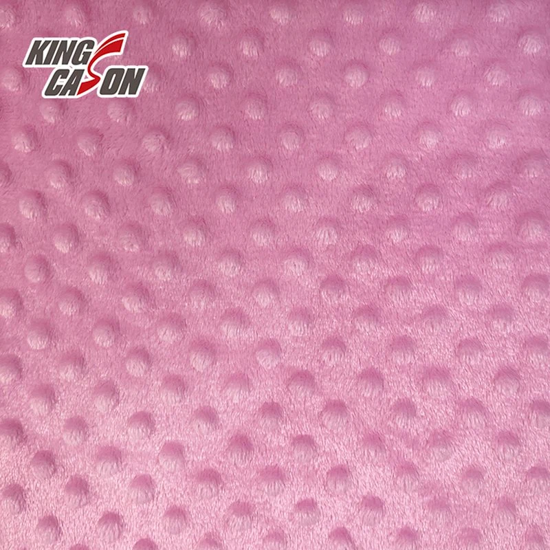 Minky Kingcason Vente DOT Factory Direct Super 100 % polyester Tissu mou pour une couverture