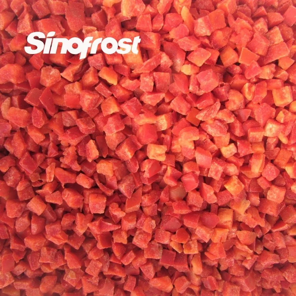 Sinofrost: Líder IQF en cubitos de Pimientos rojos Dulces Productor calidad Premium IQF Red Capsicum Dices