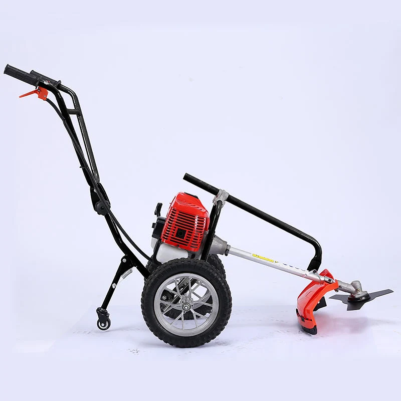 G-Carve Garden 62cc 2stroke Gasoline Hand Push Wheel Petrol Grass Trimmer Brush Cutter with Wheels