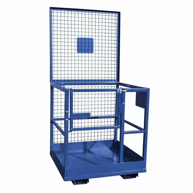 Powder Coating Folding Safety Platform Forklift Cage