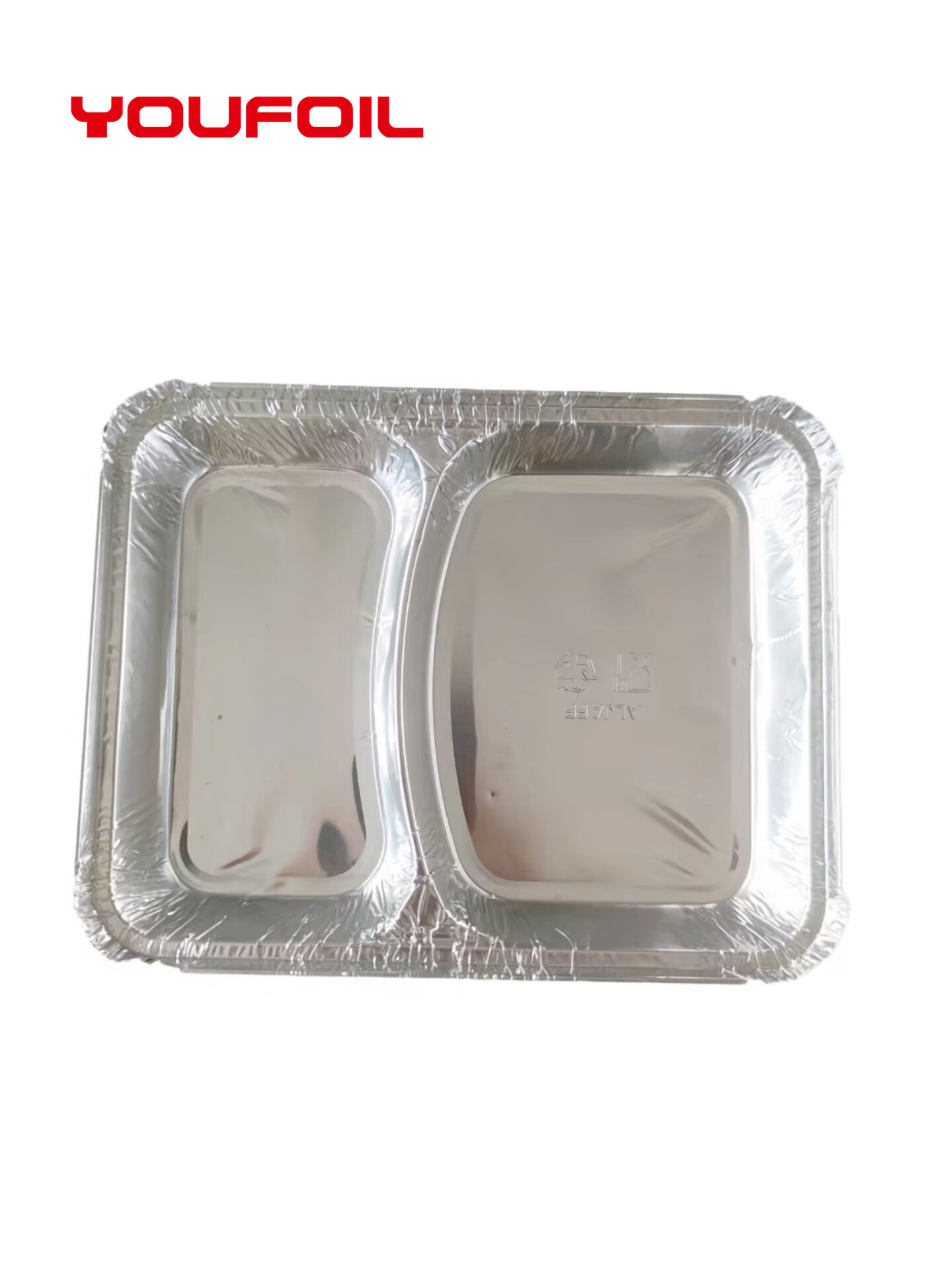 Disposable Food Container Silver Color Multiple Compartments