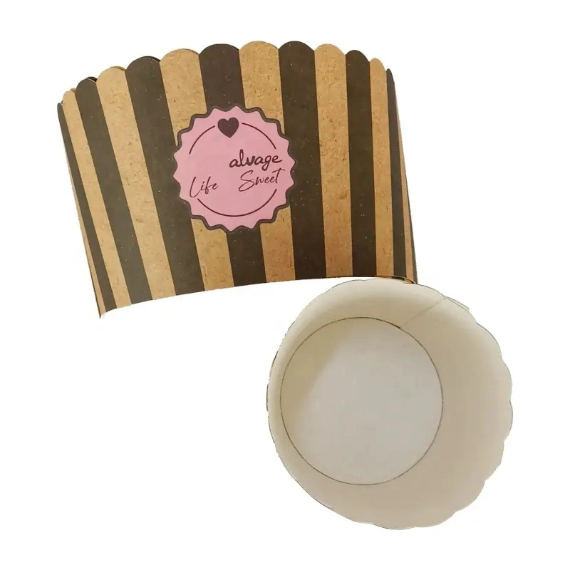 Wholesale/Supplier Disposable Customize Logo Printed Cupcake Liners Food Bread Container Paper Cake Takeaway Package Cup