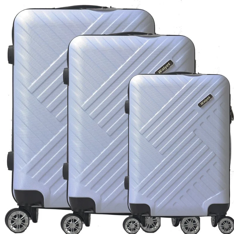 Fashion 4 Spinner Double Wheels ABS Travel Trolley Luggage Suitcase of 3-Piece Set