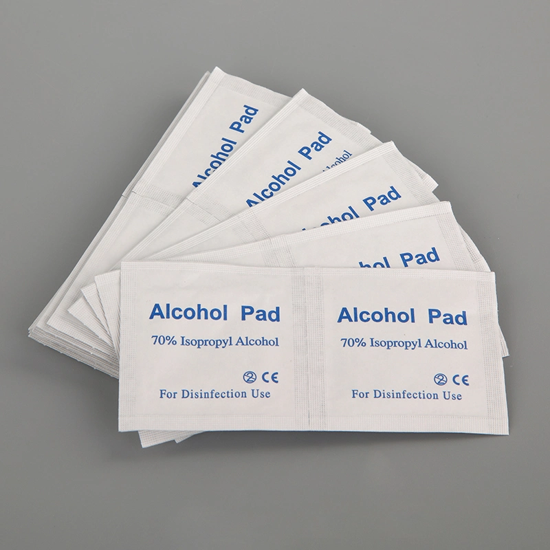 CE Factory Supply Sterile Alcohol Prep Pads Alcohol Cotton Swab Pre-Injection Alco Swabs