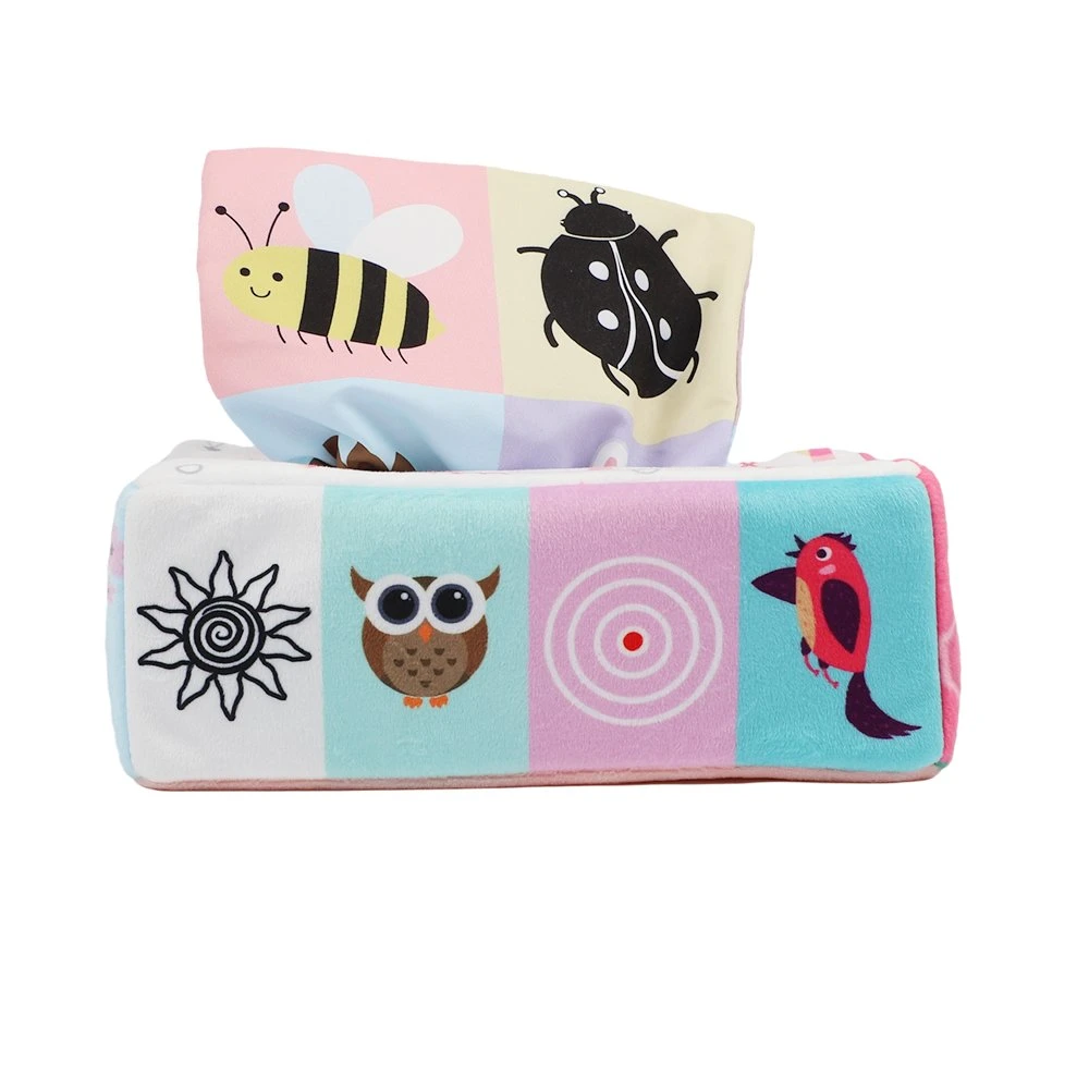 Baby Tissue Box Toy Soft Montessori Magic Tissue Box Baby Toys 6 to 12 Months