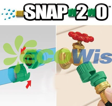Snap 2.0 Water Hose Connectors with Bonus Pressure Nozzle Hose Snap Connector
