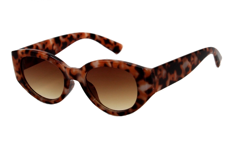 Exquisite Cat Eye Shape Multicolor Tortoise Shell Chunky Temples Fashionable Sunglasses