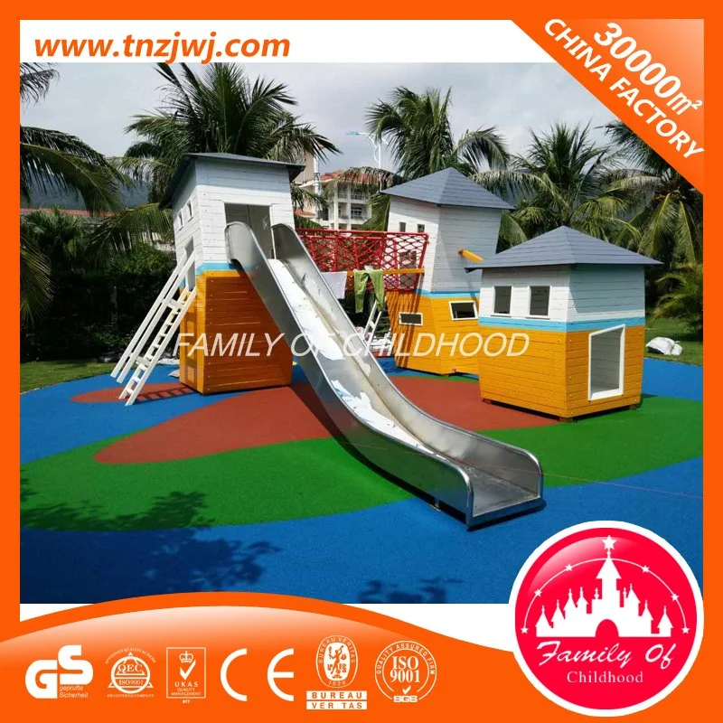 China Outdoor Playground Equipment Kindergarten Plastic Slides Recreation Facility