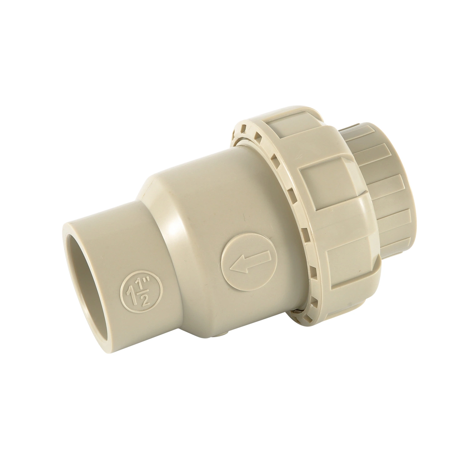 Pph Threaded Pipe Fittings Plastic Welding Check Valve Imported Raw Materials