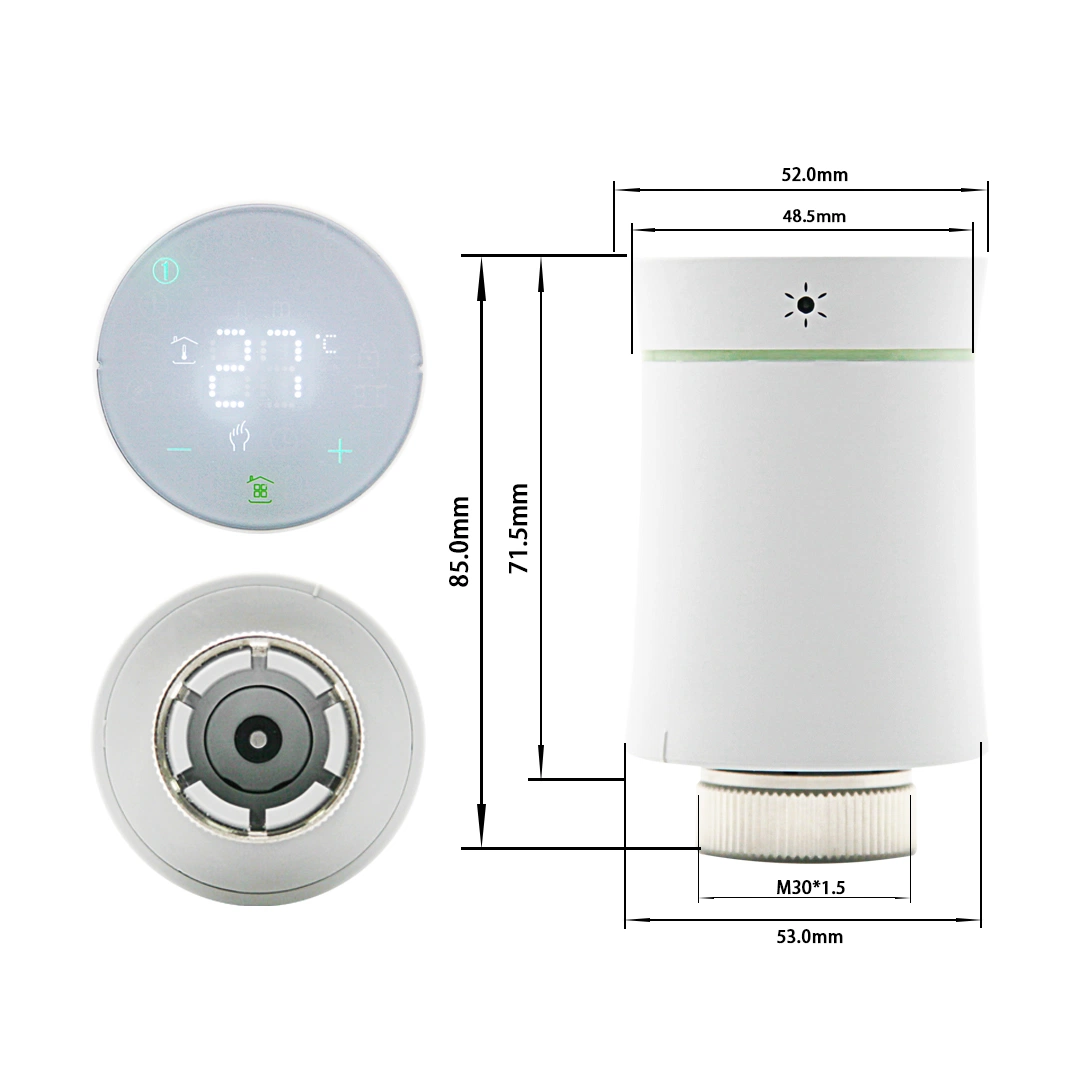 Programmable Google Tuya Zigbee WiFi Wireless Heating Thermostat Trv Home Thermostatic Radiator Valve