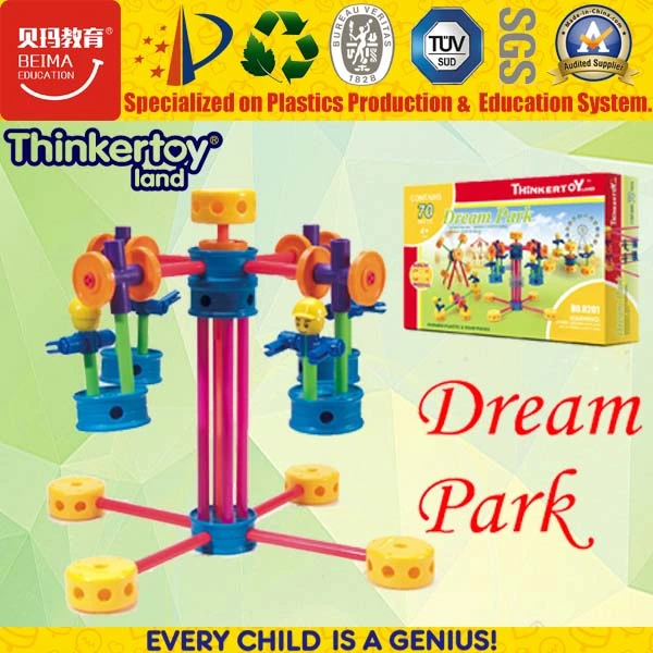Kinder DIY Spielzeug Bau Baustein pädagogische Traum Park Spielzeug