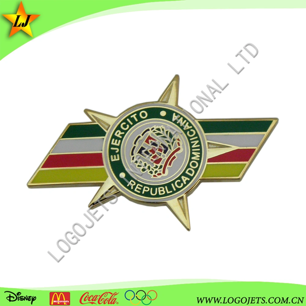 Fábrica da China logotipo personalizado militar Army Security Metal Police Badge