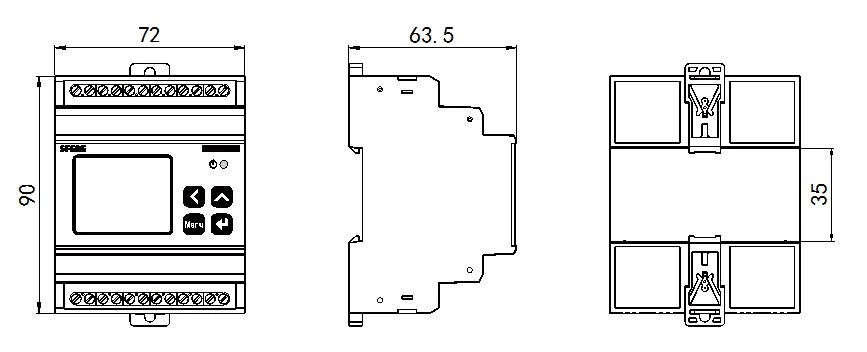 Pd194z-E20 Building DIN Rail Installation RS485 Pqa Electric Power Meter