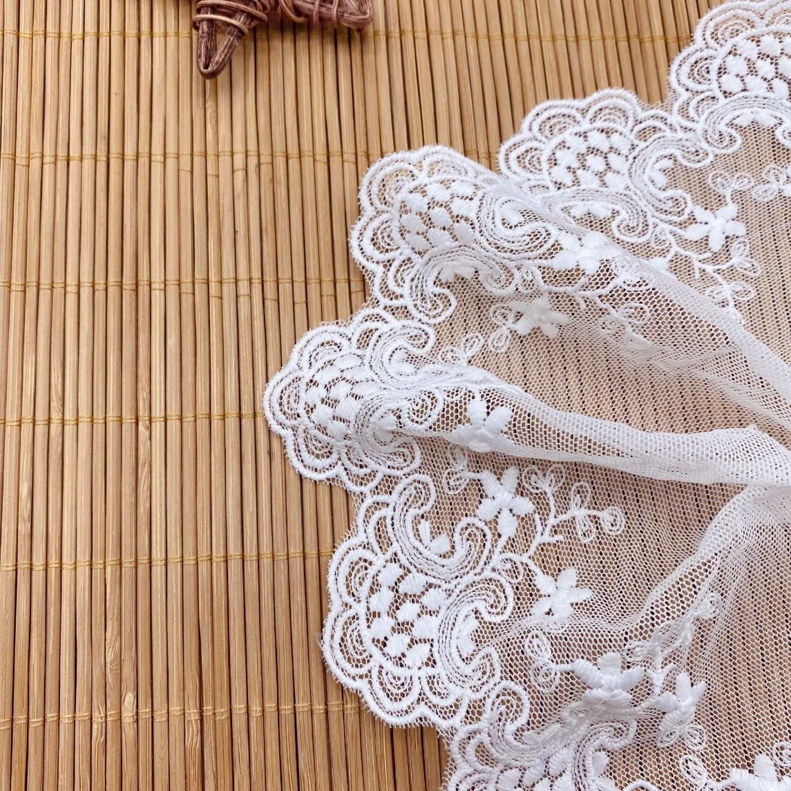 Water Soluble Lace Wedding Tiara Accessories Milk Silk Cloth Bar Code Embroidery Fabric