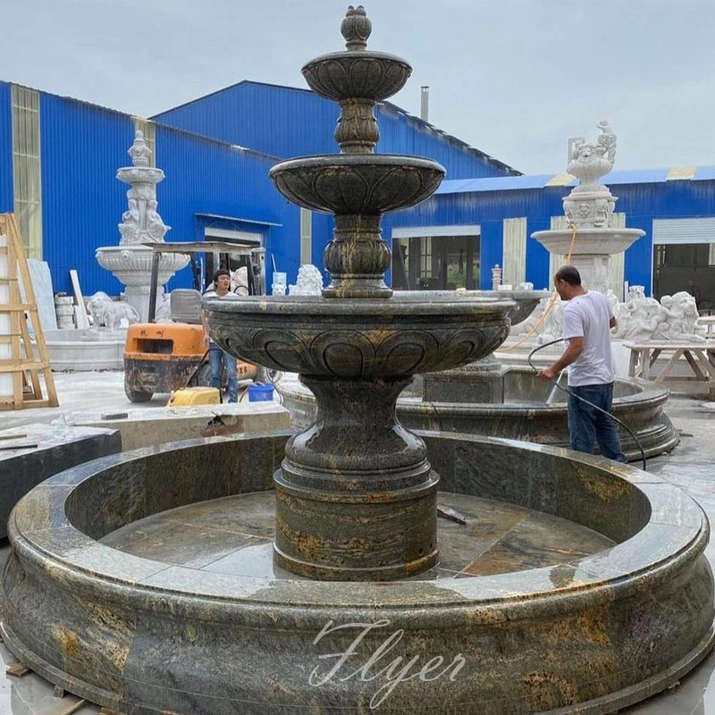 Garden Stone Products Customize Antique Black Stone Marble Water Fountain