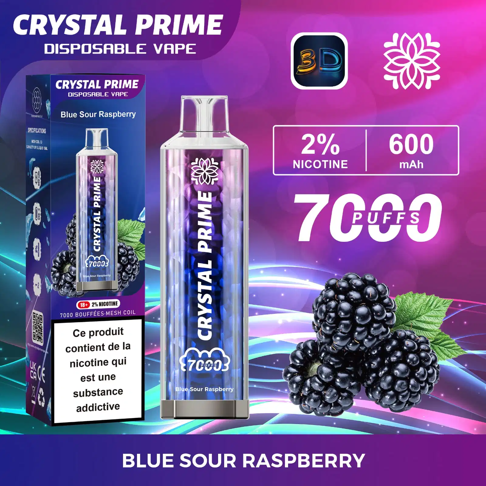 Оптом I одноразовые кольца Vape Crystal Prime 7000 2% никотина Дистрибьюторы Lux Alibaba Puff Bars