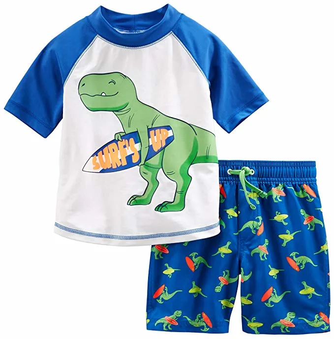 Baby and Toddler Boys' 2-Piece Swimsuit Trunk and Rashguard