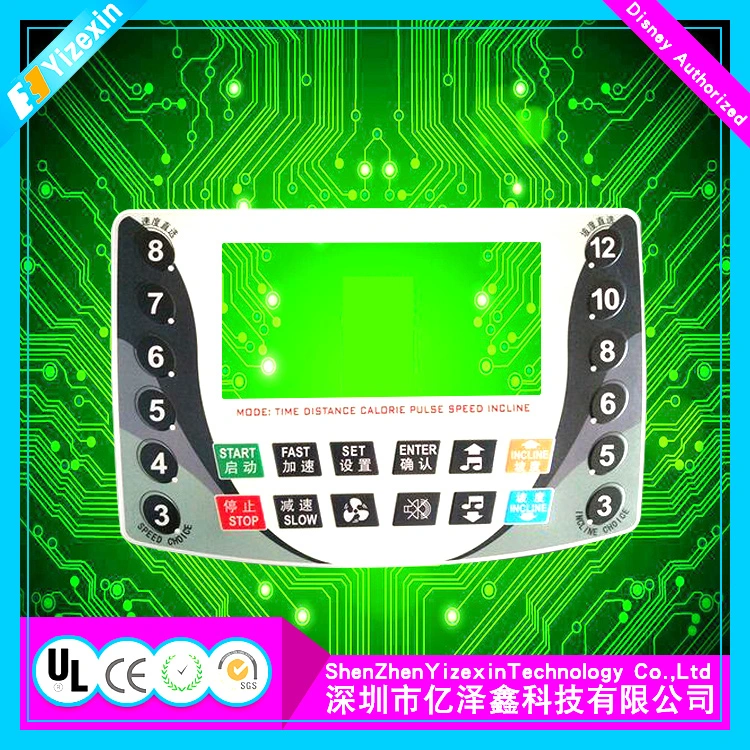 Momentary Contact Push Button Multikeys Membrane Switch