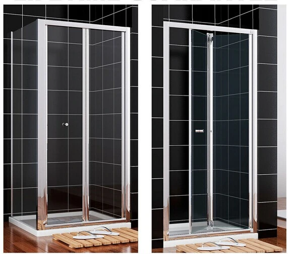 Sally B1202 Bi-Fold Shower Door with 6mm Thick Glass Door with Side Panel