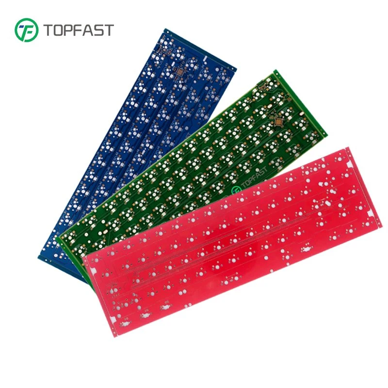 Shenzhen PCB Manufactuer Fabrication Design Service Custom RGB 60 Percent Teclado USB C Mechanical Hotswap Keyboard PCB Qmk Via