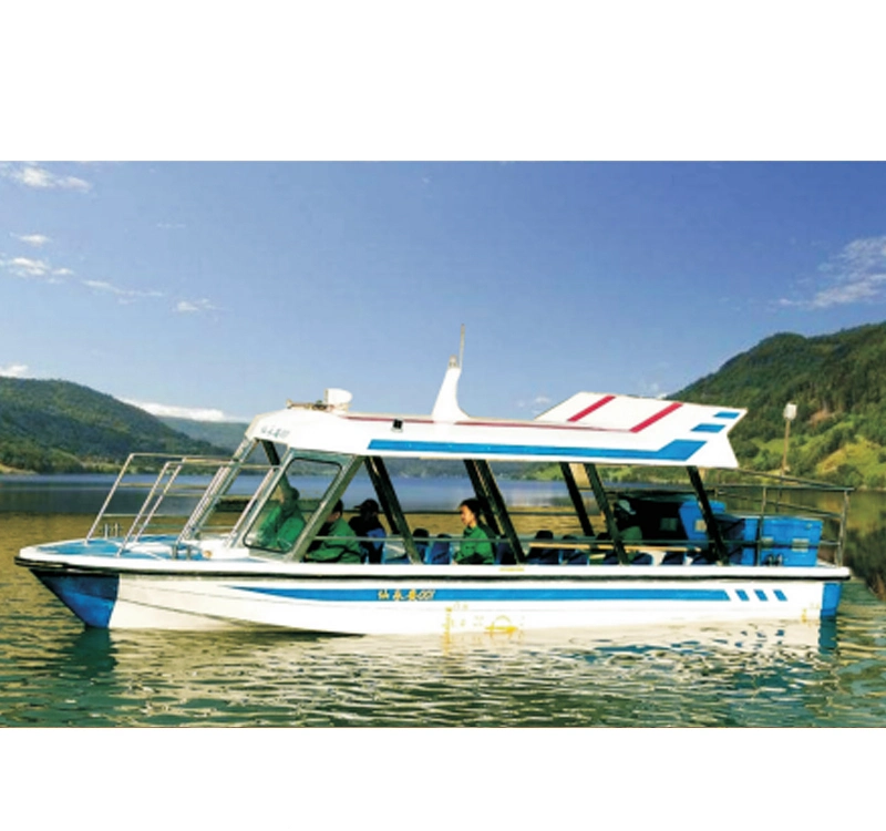 Chinese 9.2m Fully Enclosed Fiberglass Electric Boat for Sale