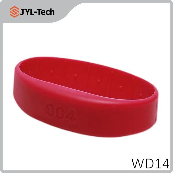 Custom Pulseira RFID passiva da Pulseira de Silicone14443ISO UM 13.56MHz NFC bracelete de RFID